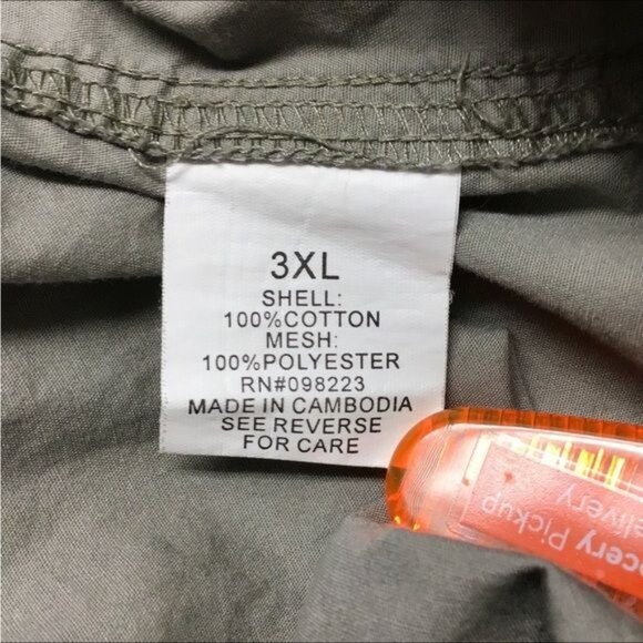 Magellan Outdoors Mens 3XL Khaki Short Sleeve Cotton Fishing Shirt With Pockets - Picture 6 of 10